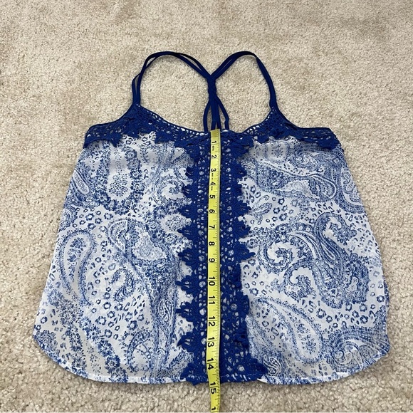 DayTrip Strappy Sheer Tank Tops Lot 2 Women’s Size Medium Blue/Orange Polyeste - Picture 8 of 15